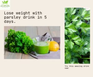 Lose weight with parsley drink