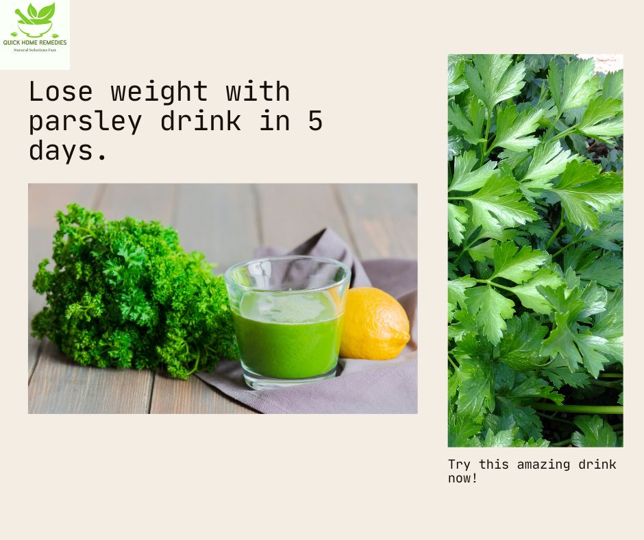 Lose weight with parsley drink